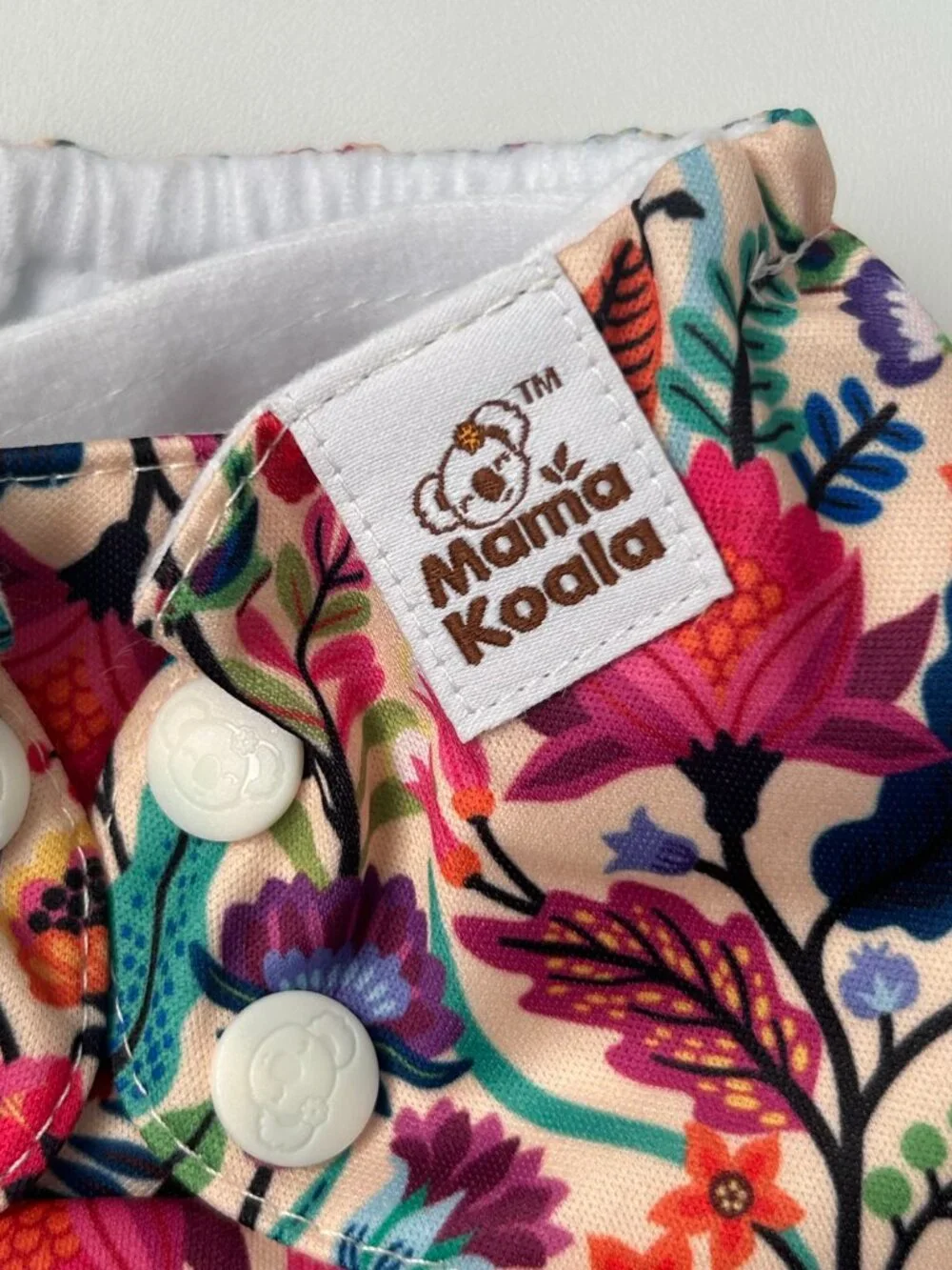 NEW Mama Koala Pocket Cloth Diaper OS Vibrant Floral No Insert
